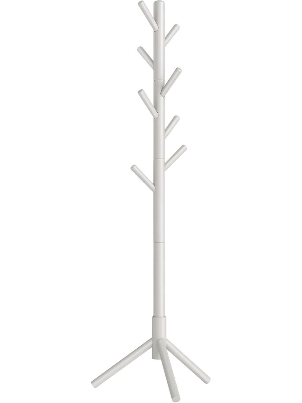 New Solid Wood Coat Rack, Free Standing, Tree-Shaped, with 8 Hooks